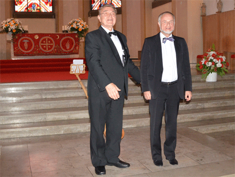 Prof. Armin Rosin Posaune und Prof. Felix rechts