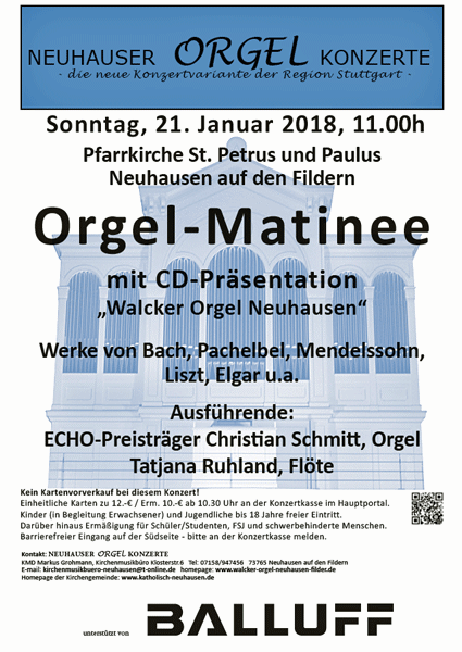 Plakat zur Orgel-Matinee